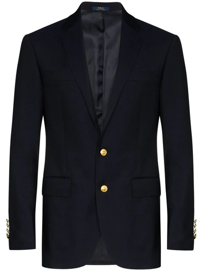 Polo Ralph Lauren Single-breasted Twill Blazer In Blue