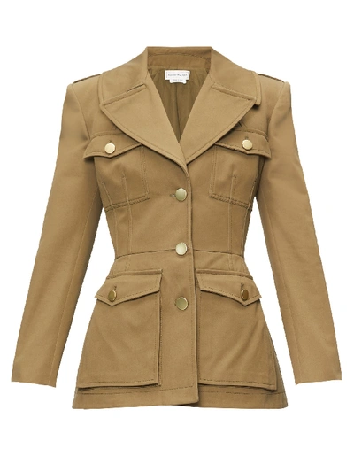 Alexander Mcqueen Single-breasted Cotton-canvas Safari Jacket In Khaki Green