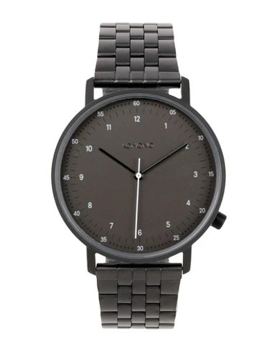 Komono Wrist Watch In Steel Grey