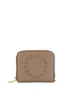 Stella Mccartney Stella Logo Zipped Wallet In Brown
