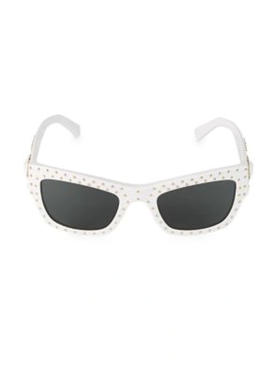 Versace Women's 52mm Square Sunglasses In White