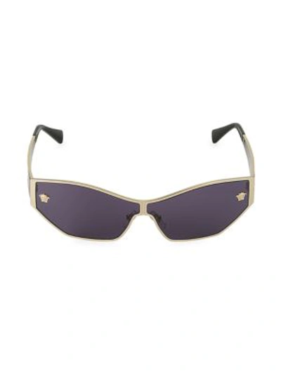 Versace 67mm Rectangular Sunglasses In Violet
