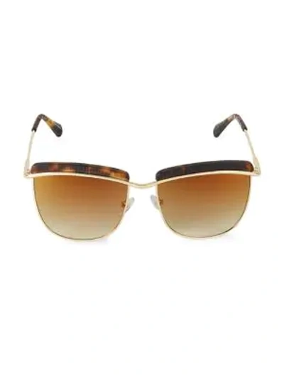 Balmain 56mm Gradient Square Sunglasses In Tortoise