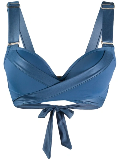 Marlies Dekkers Surplice Push-up Bikini Top In Blue