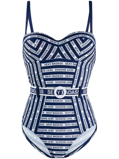 Marlies Dekkers Sexy Badass Print Swimsuit In Blue