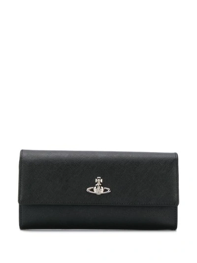 Vivienne Westwood Logo Plaque Wallet In Black