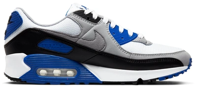Pre-owned Nike  Air Max 90 Recraft Royal In White/hyper Royal-black-particle Grey