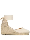 Castaã±er Carina 70mm Espadrille In Neutrals