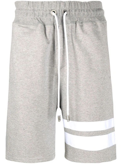 Gcds Stripe Print Shorts In Grey