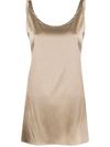 Brunello Cucinelli Asymmetric Metallic Top In Neutrals