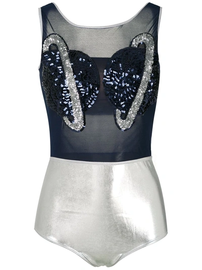 Brigitte Saturno Carnaval Bodysuit In Blue