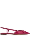 Valentino Garavani Valentino Vlogo Slingback Ballerina Shoes In Pink