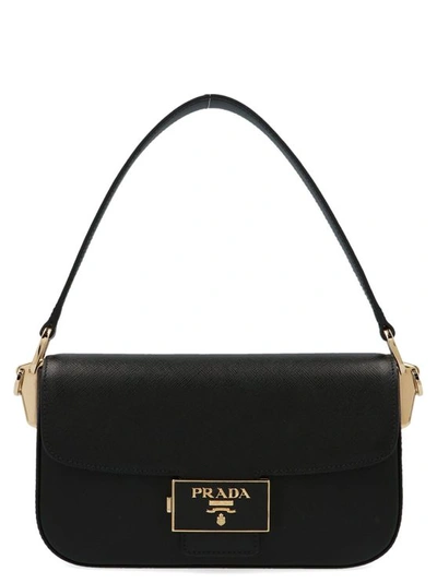 Prada Women's 1bd223vouonzvf0002 Black Leather Handbag