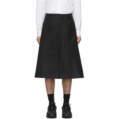 Comme Des Garçons Homme Deux Comme Des Garcons Homme Plus Black Wool Skirt Shorts In 1 Black