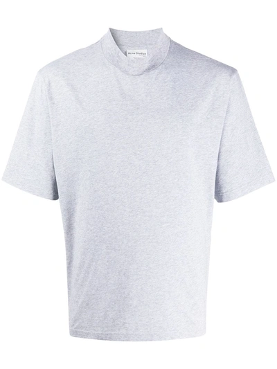 Acne Studios Mock Neck T-shirt In Grey