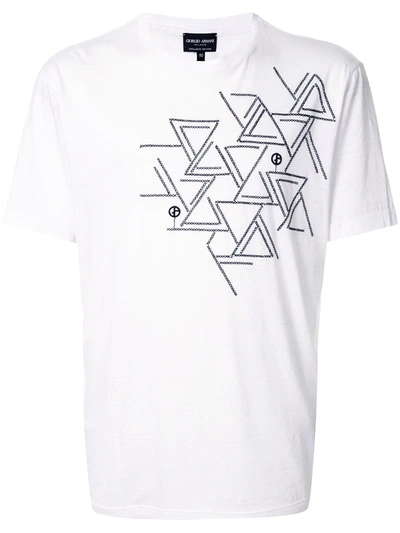 Giorgio Armani Print T-shirt In White