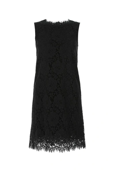 Dolce & Gabbana Cotton Blend Dress In Black