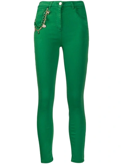 Elisabetta Franchi High Waist Superskinny Emerald Green Jeans