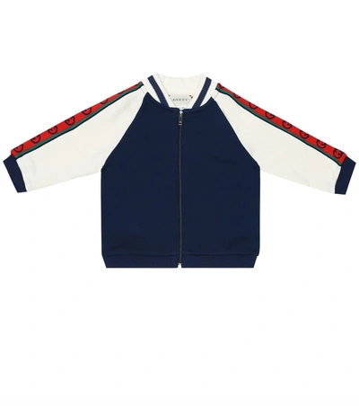 Gucci Kids Sweat Jacket For Boys In Blue