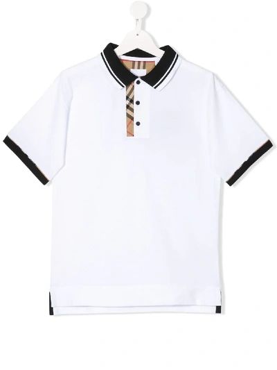 Burberry Kids Polo Shirt Archie For Boys In White