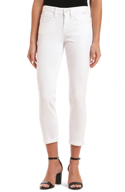 Mavi Jeans Ada Distressed Skinny Jeans In White Ripped Str