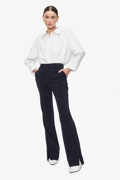 Anine Bing Jocelyn Straight-leg Trousers In Midnight