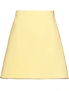 Miu Miu Faille Cady Skirt In Yellow