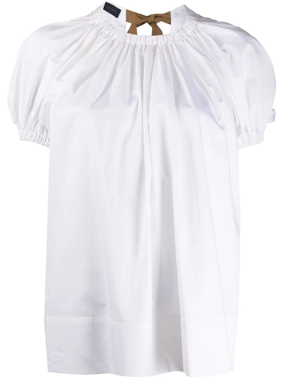 Eudon Choi Summers Back-tie Blouse In White