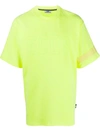 Gcds Oversized Embroidered Logo T-shirt In Yellow