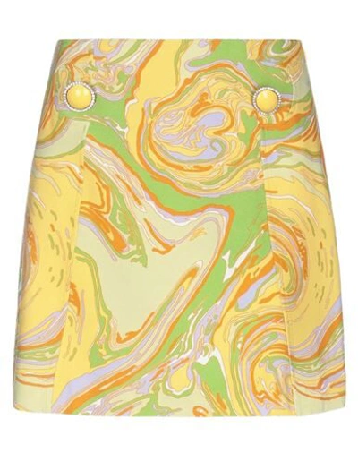 Mulberry Printed Mini Skirt In Yellow