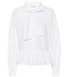 Ulla Johnson Embroidered Cotton Blouse In White