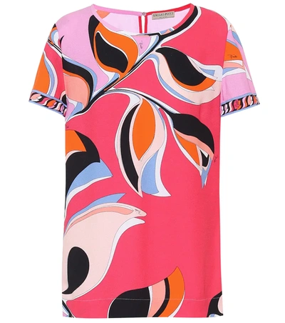 Emilio Pucci Abstract Print Top In Pink