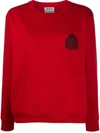 Acne Studios Headquarter-print Sweatshirt Ruby Red