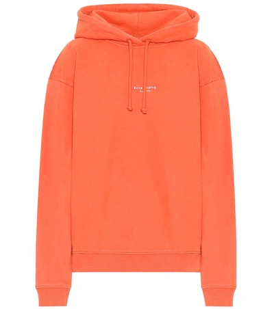 Acne Studios Reverse-logo Hooded Sweatshirt Poppy Red