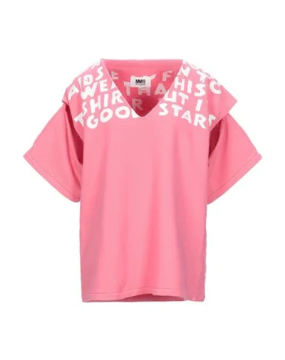 Mm6 Maison Margiela Sweatshirts In Pink