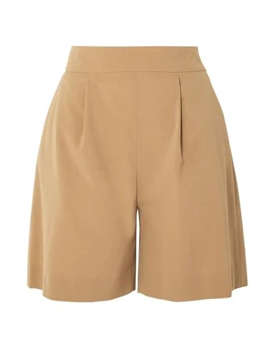 La Collection Woman Shorts & Bermuda Shorts Camel Size 2 Wool, Polyamide, Elastane In Beige