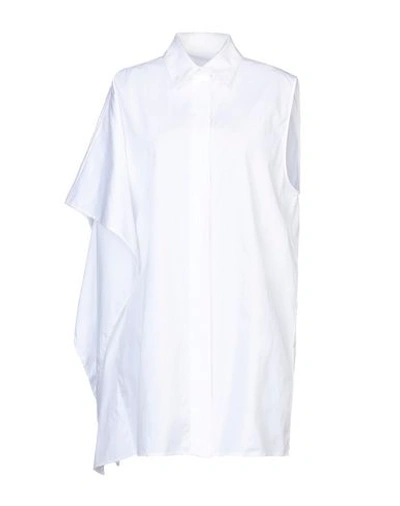 Circus Hotel Solid Color Shirts & Blouses In White