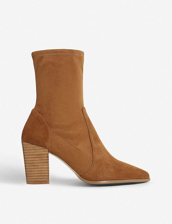 Dune Ostene Leather Ankle Boots In Tan-suede | ModeSens