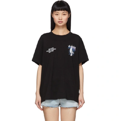 Amiri Logo Printed Cotton Jersey T-shirt In Black