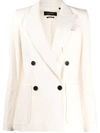Isabel Marant Double Breasted Patch-pocket Blazer In Beige