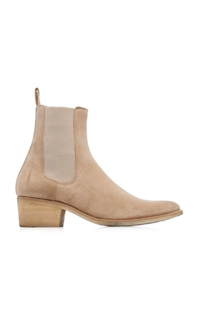 Amiri Men's Suede Point-toe Chelsea Boots In Tan