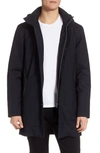 Mackage Men's Thorin 2-in-1 Hooded Twill Trench Coat In Navy