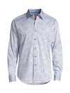 Robert Graham Men's Spectator Geometric Ombre Sport Shirt In White