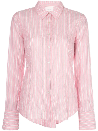 Cinq À Sept Marisol Striped-print Shirt In Pink
