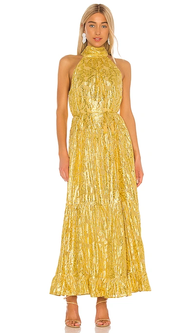 saylor gold dress Saylor Dalarie Gold Sequin Maxi Dress main image 0