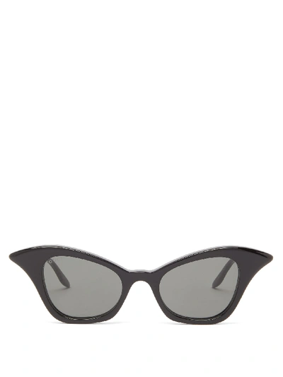 Gucci Winged Cat-eye Acetate Sunglasses In Black