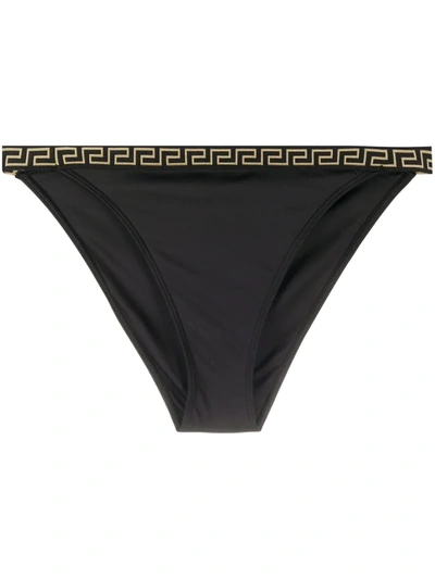 Versace Black Greca Border Bikini Bottom