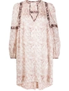 Isabel Marant Floral Print Shift Dress In Neutrals