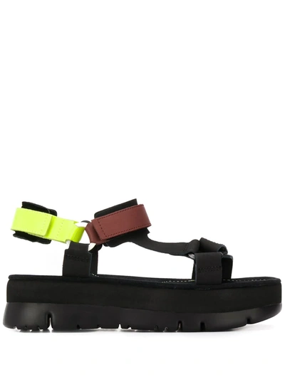 Camper Oruga Up Platform Sport Sandal In Black