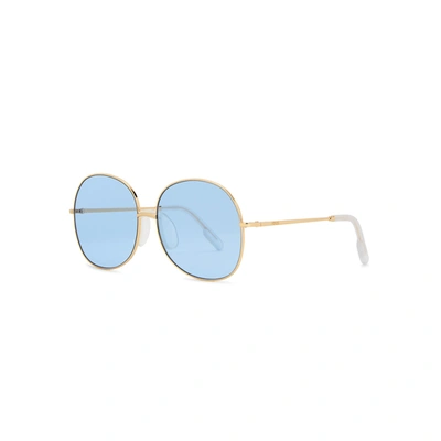 Kenzo Silver-tone Oversized Sunglasses In Blue